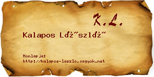 Kalapos László névjegykártya